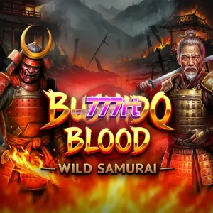 Tampilan visual slot Bushido Blood dengan tema samurai yang intens